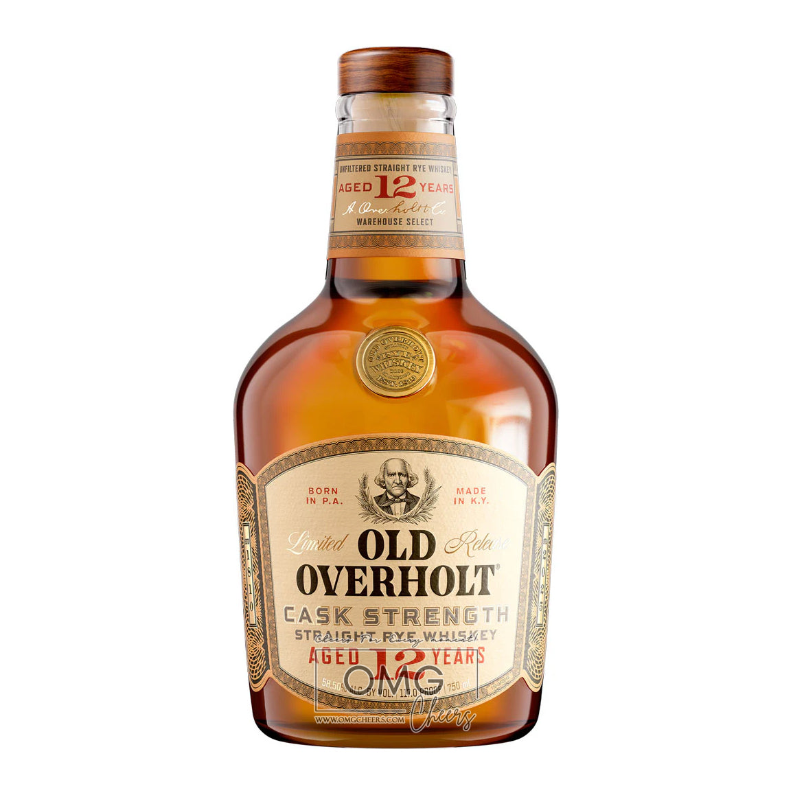 Old Overholt 12 Year Cask Strength Straight Rye 750ML