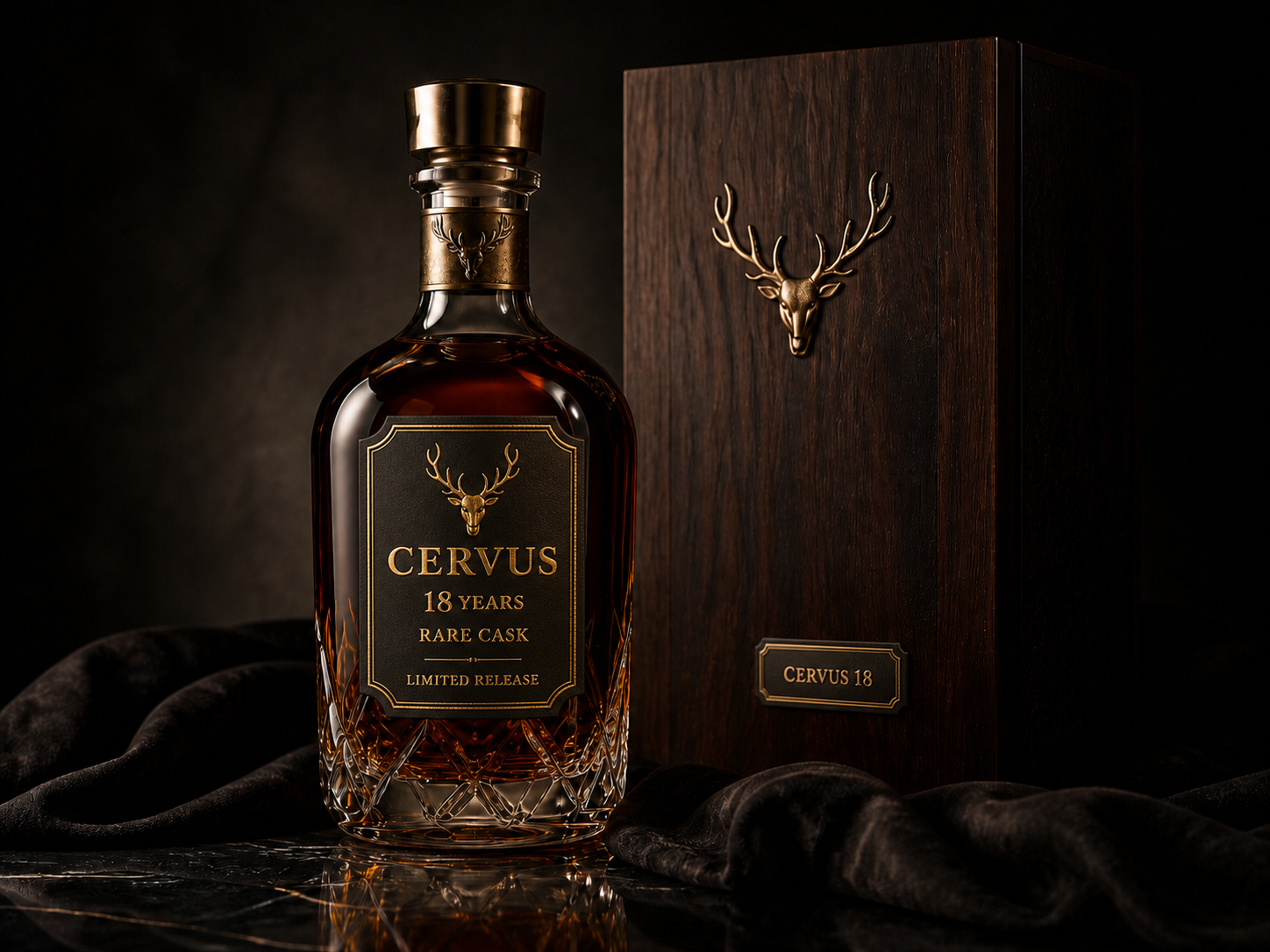 Rare whiskey bottle and presentation box