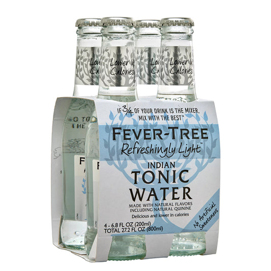 Fever Tree Refreshing Light Indian Tonic water (4 Pack) 4pk 6.8oz