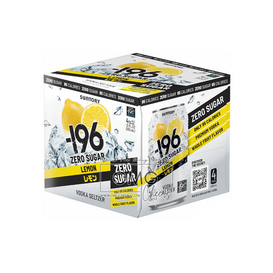 Minus 196 Zero Sugar Lemon Vodka Seltzer 4Pk