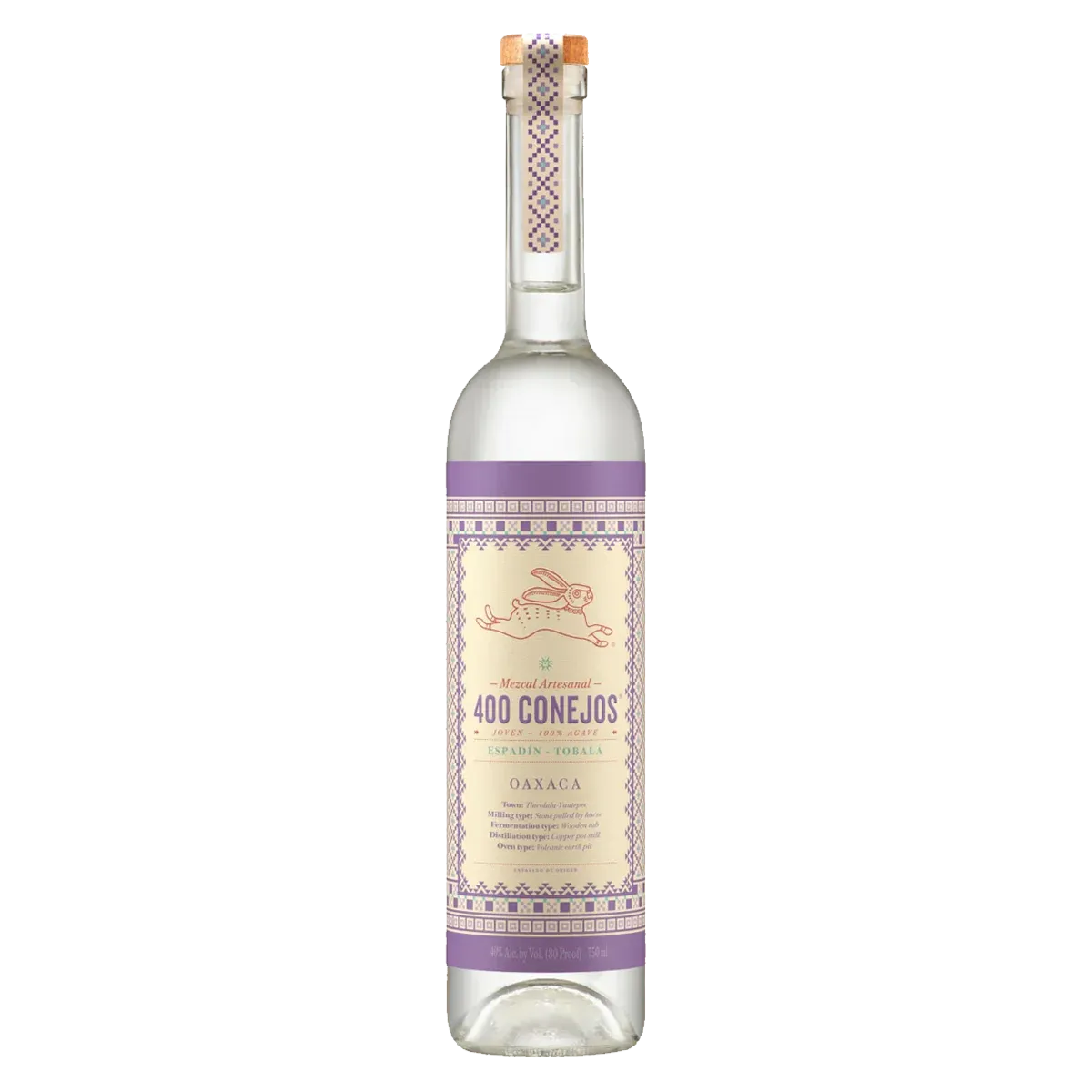 400 Conejos Mezcal Tobala Joven 750ML
