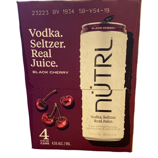 NUTRL Black Cherry 4 Pack, 355 ML