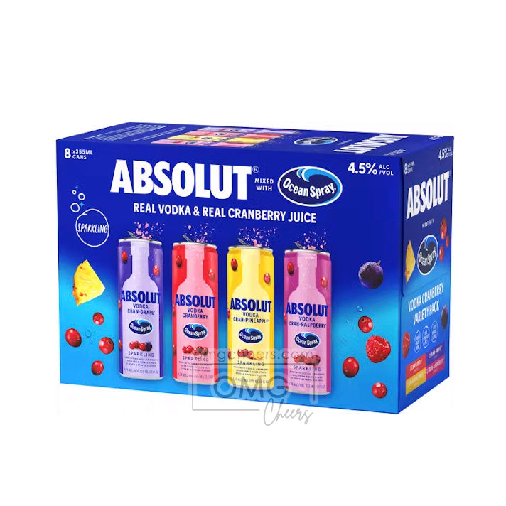 Absolut Ocean Spray Real Vodka & Real Cranberry Juice 8 pack 355 ML