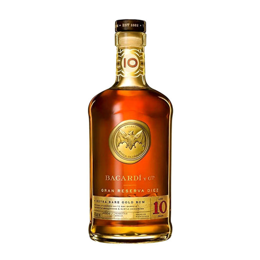 Bacardi Y Cia Gran Reserva Diez 10 Years Extra Rare Gold Rum 750 ml