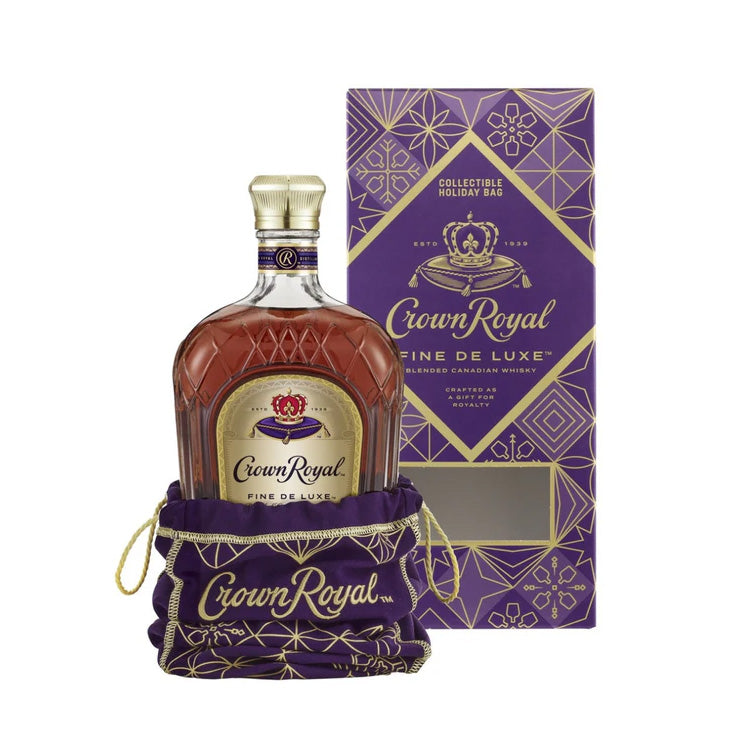 Crown Royal Collectible Holiday Bag Fine De Luxe 1.75 L