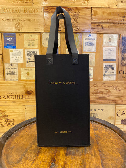 2 BOTTLE LUXURY GIFT BAG - BLACK