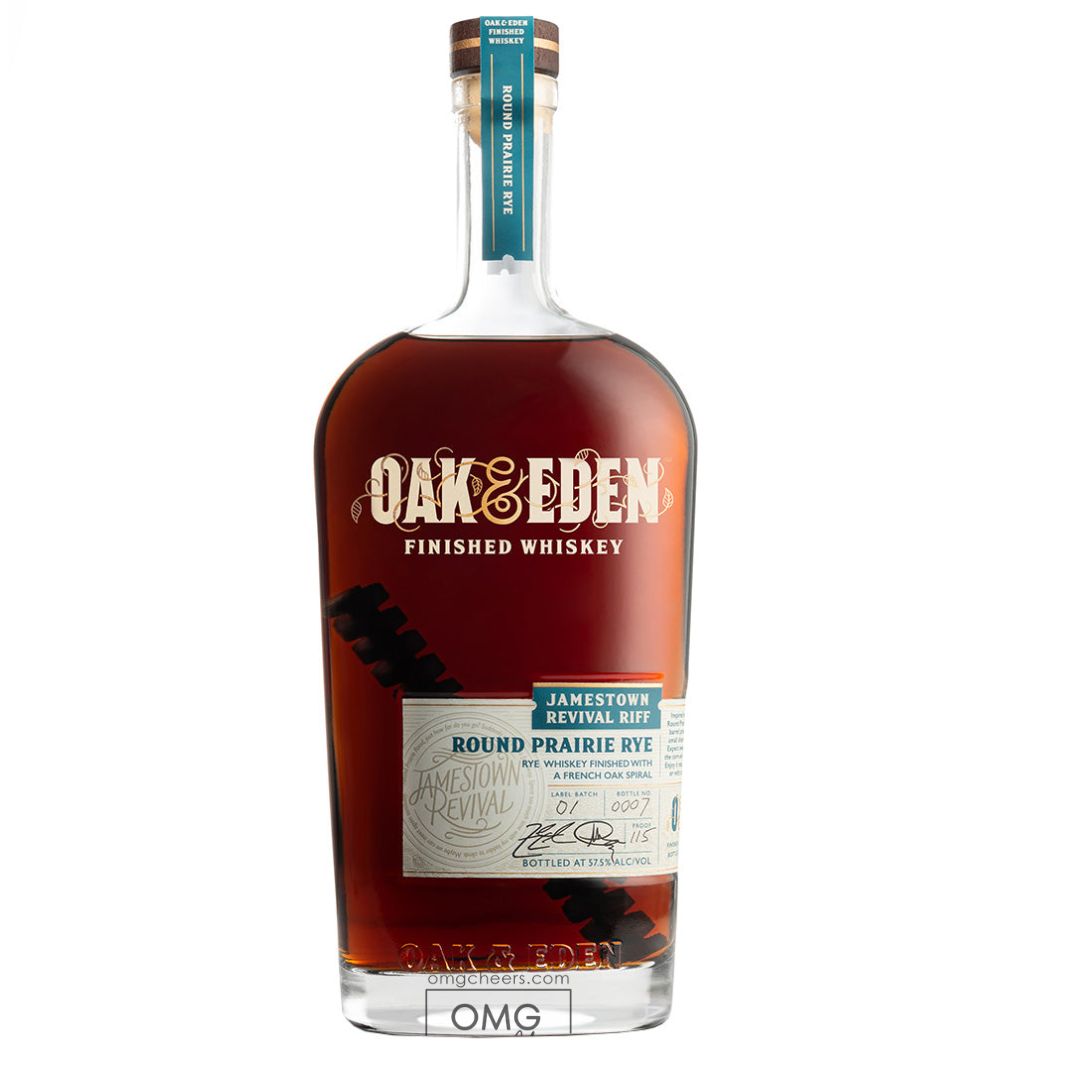 Oak and Eden Round Prairie Rye JamesTown Revival 750 ml