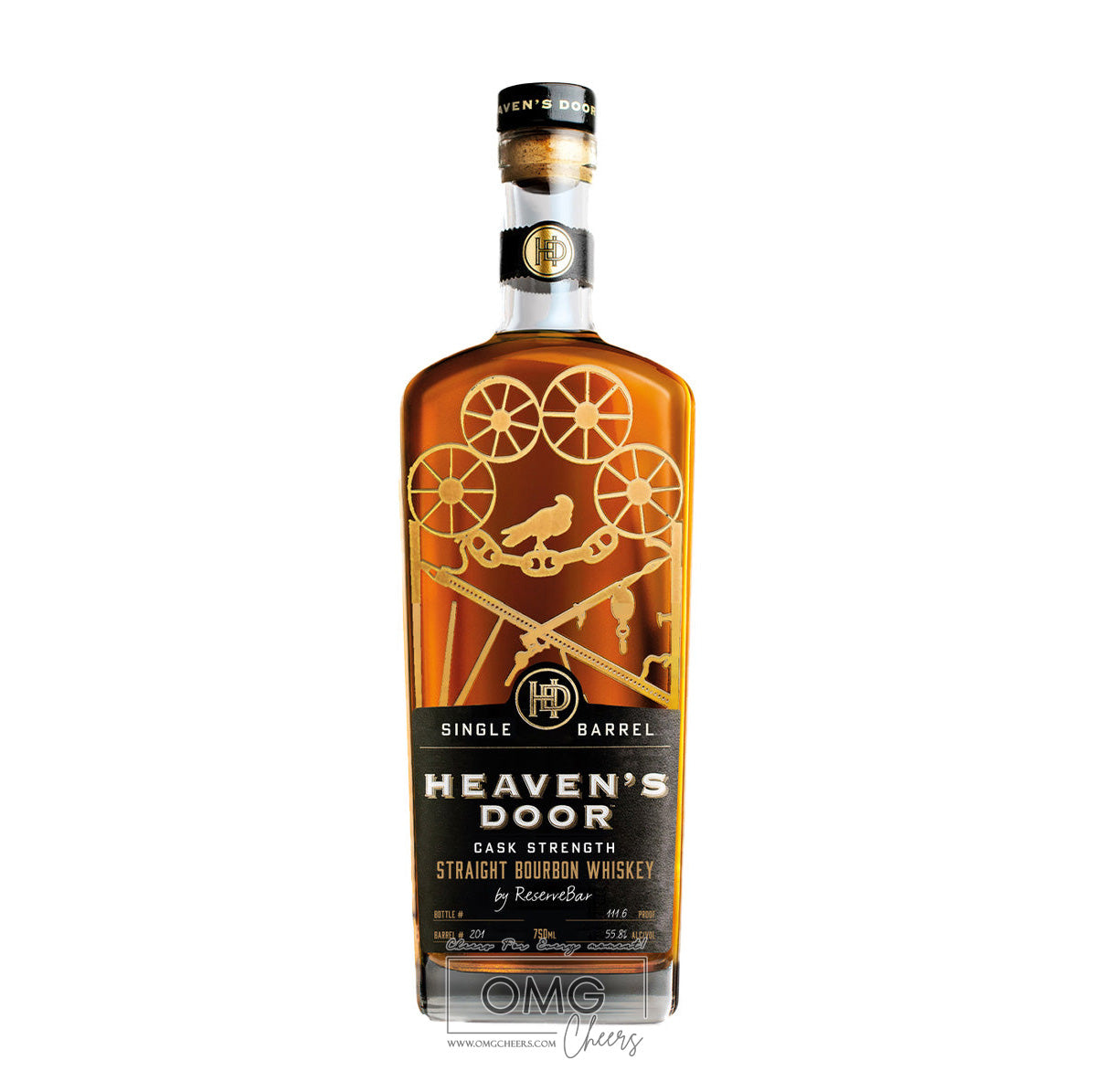 Heavens Door Single Barrel Cask Strength Straight Bourbon Reserve Bar 750 ml