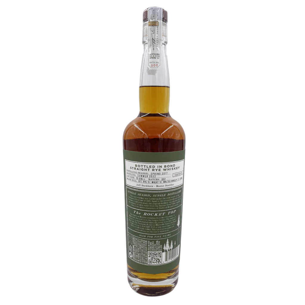 Redwood Empire Rocket Top Rye Bottled In Bond - 750ML