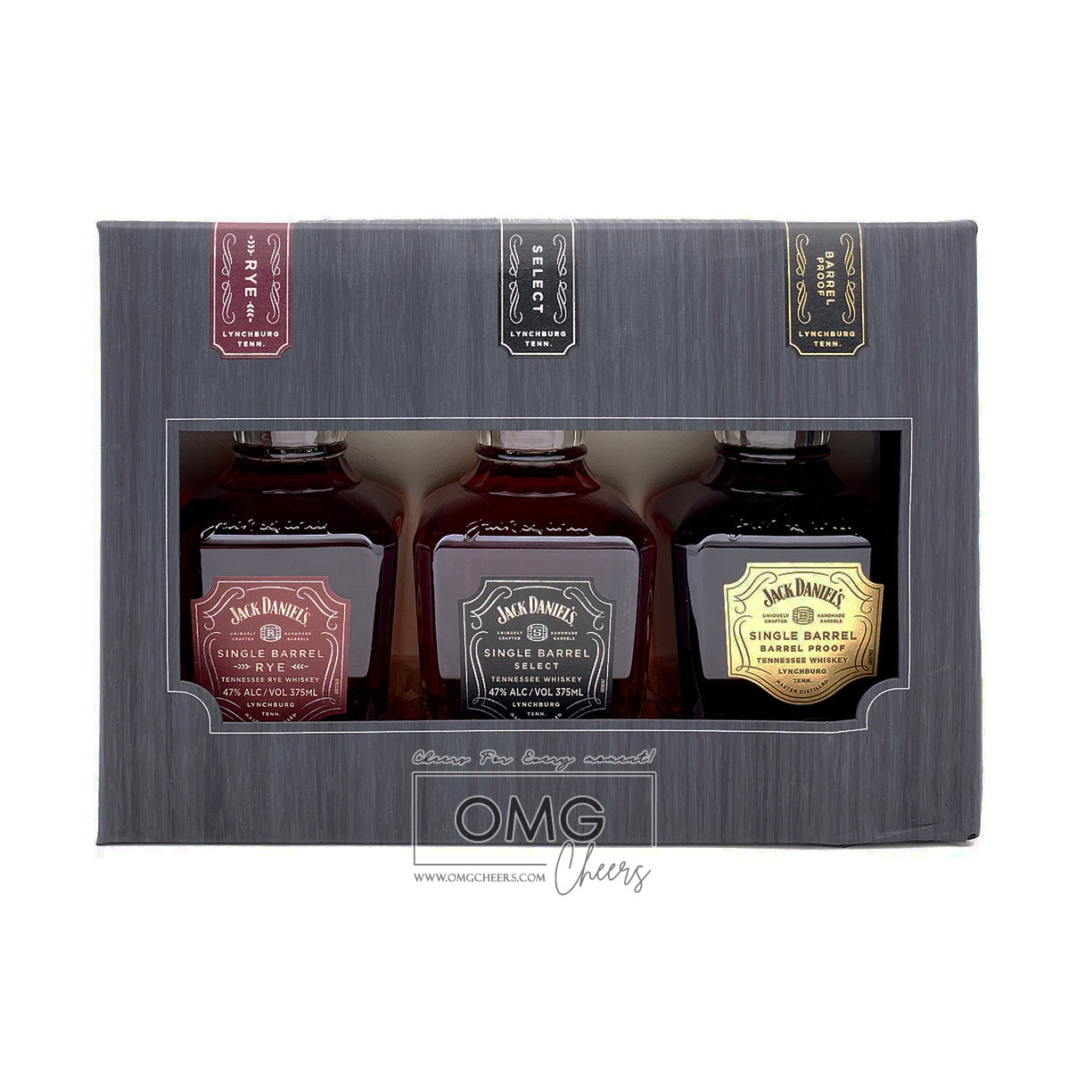 Jack Daniels Single Barrel Collection Gift Set 3x375ml