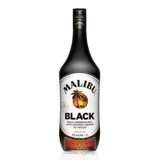 Malibu Malibu Black  Coconut Rum Liqueur 1 L