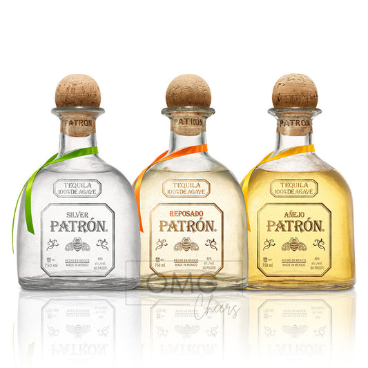 Patrón Tequila Bundle: Silver, Añejo & Reposado