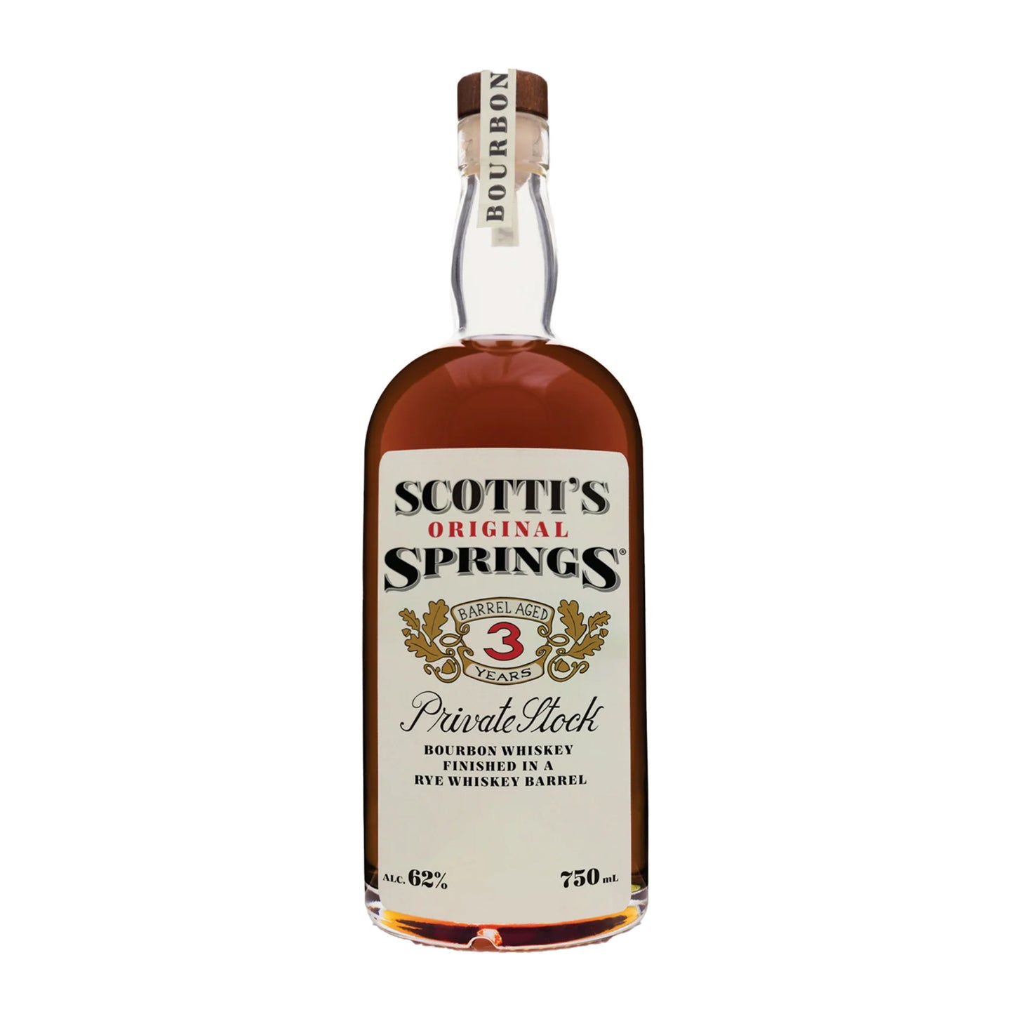 Scotti's Springs 3 Year Private Stock Barrel Aged Bourbon Finished in Rye Barrels 750 ml