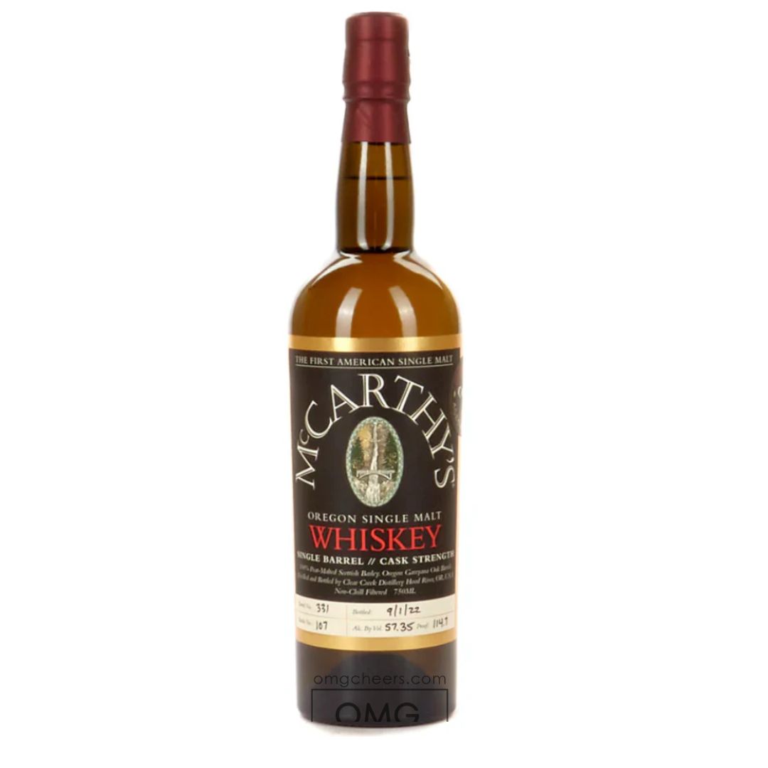 McCarthy's Oregon Single Malt Rum Cask Strength Proof 133.66 6 year 750 ML