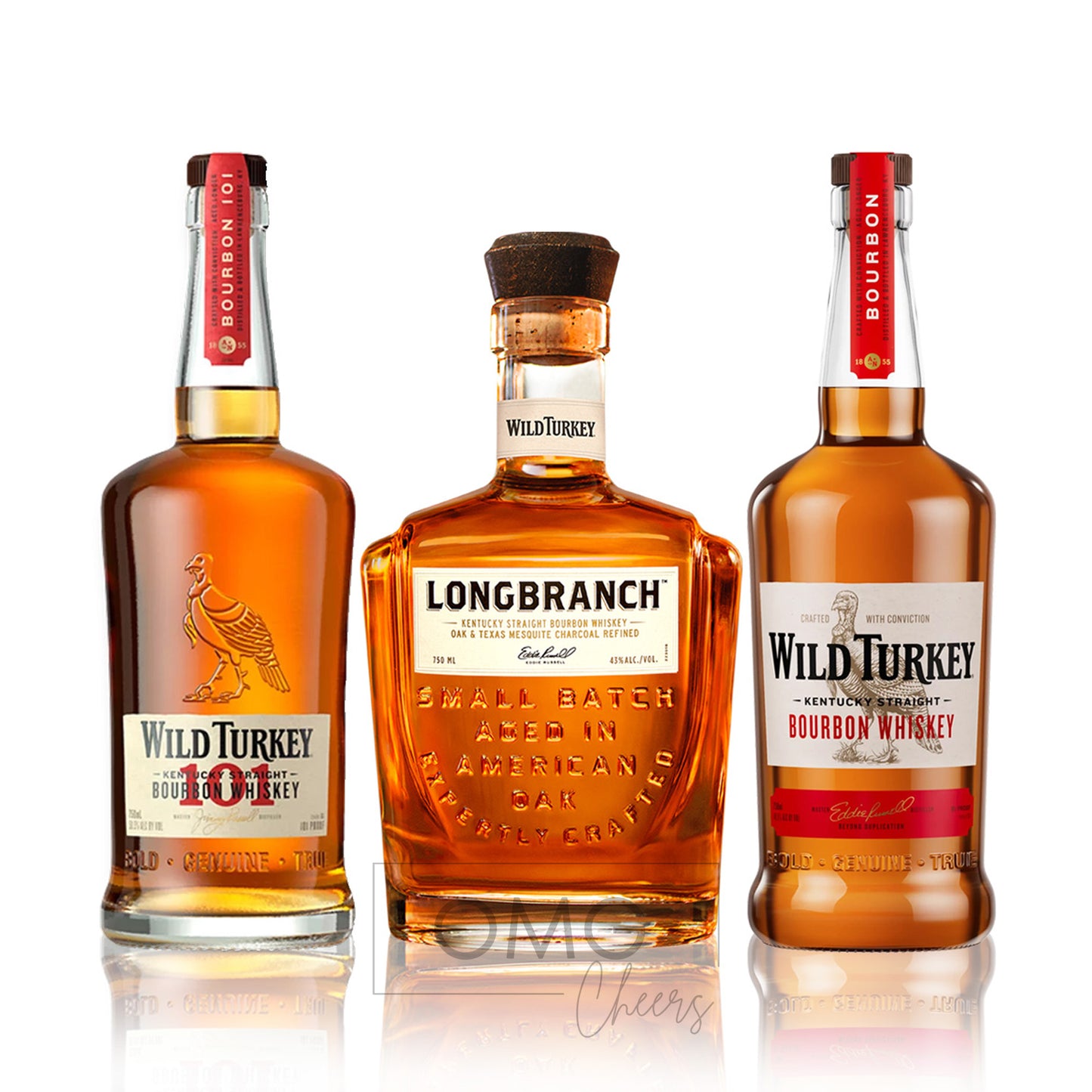 Wild Turkey Bourbon Bundle: 81 Proof, Longbranch, & 101 Proof