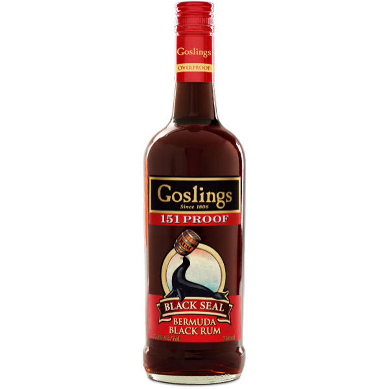 Goslings Black Seal 151 proof Rum 750 ml