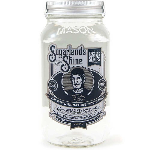 Sugarlands Shine Jim Toms Unaged Rye Moonshine 750ml