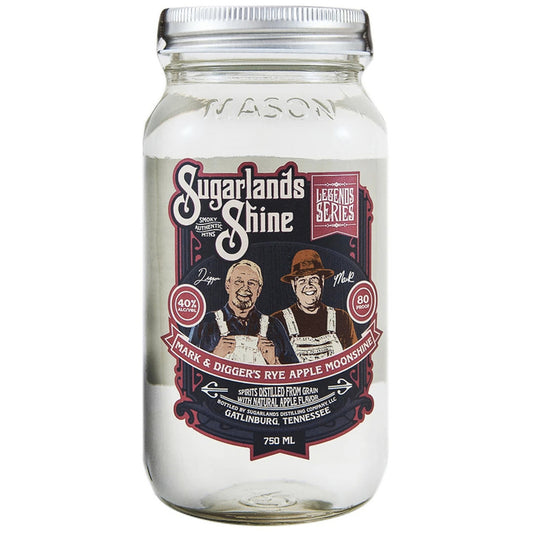 Sugarlands Shine Mark and Digger's Rye Apple Moonshine 750 ml